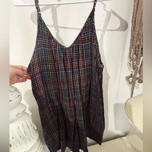 TakePride Plaid Multicolor Women's Short Romper